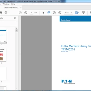 Eaton Fuller Medium Heavy T-905 Transmissions TRSM0201 Service Manual - PDF DOWNLOAD