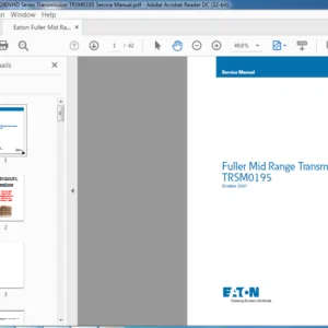 Eaton Fuller Mid Range 280VHD Series Transmission TRSM0195 Service Manual - PDF DOWNLOAD
