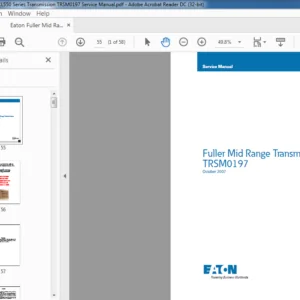 Eaton Fuller Mid Range CL550 Series Transmission TRSM0197 Service Manual - PDF DOWNLOAD