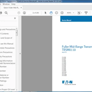 Eaton Fuller Mid-Range FS-5205A Transmissions TRSM0110 Service Manual - PDF DOWNLOAD