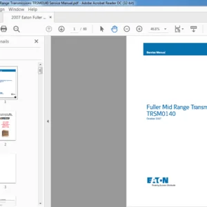 Eaton Fuller Mid Range Transmission TRSM0140 Service Manual - PDF DOWNLOAD