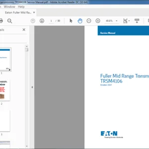 Eaton Fuller Mid Range Transmissions TRSM4106 Service Manual - PDF DOWNLOAD