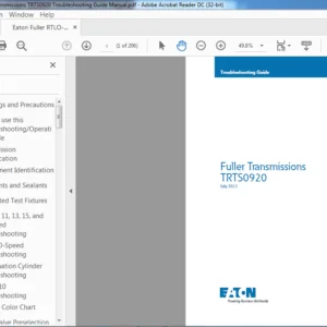 Eaton Fuller RTLO-10 Transmissions TRTS0920 Troubleshooting Guide Manual - PDF DOWNLOAD