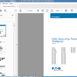 Eaton Fuller RTX-13609A Heavy Duty Transmissions TRSM0430 Service Manual - PDF DOWNLOAD