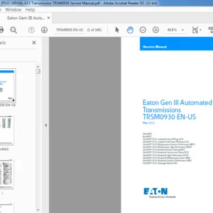 Eaton Gem III Automated RTLO-18918A-AS3 Transmission TRSM0930 Service Manual - PDF DOWNLOAD