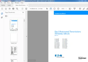Eaton Gen II Automated Transmissions TRTS0062 Troubleshooting Manual - PDF DOWNLOAD