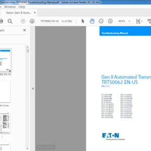 Eaton Gen II Automated Transmissions TRTS0062 Troubleshooting Manual - PDF DOWNLOAD