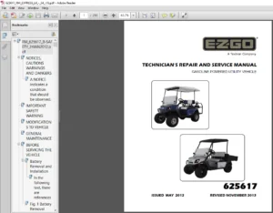 Ezgo EXPRESS L4 S4 TERRAIN 250 500 1000 Technician's Repair & Service Manual (Gasoline) - PDF DOWNLOAD