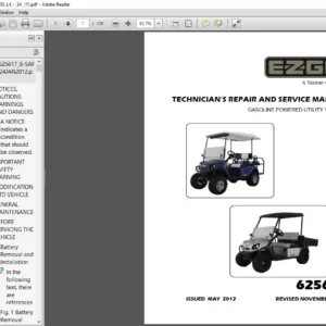 Ezgo EXPRESS L4 S4 TERRAIN 250 500 1000 Technician's Repair & Service Manual (Gasoline) - PDF DOWNLOAD