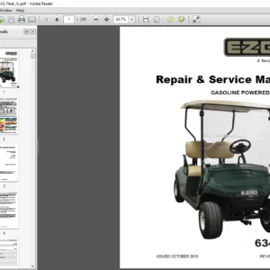 Ezgo TXT FLEET TXT FREEDOM TXT SHUTTLE 2+2 Repair & Service Manual (Gasoline) - PDF DOWNLOAD