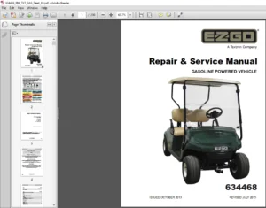 Ezgo TXT FLEET TXT FREEDOM TXT SHUTTLE 2+2 Repair & Service Manual (Gasoline) - PDF DOWNLOAD