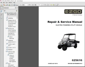 Ezgo Terrain 250 Repair & Service Manual - PDF DOWNLOAD