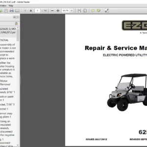 Ezgo Terrain 250 Repair & Service Manual - PDF DOWNLOAD