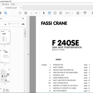 FASSI CRANE F 240SE Use & Maintenance Manual - pdf download