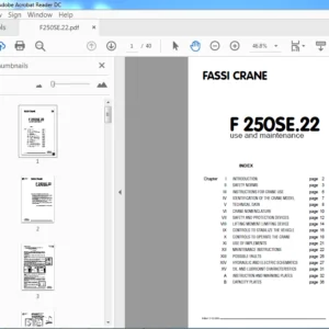 FASSI CRANE F 250SE.22 Use & Maintenance Manual - PDF DOWNLOAD