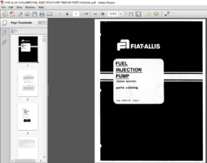 FIAT ALLIS CHALMERS FUEL INJECTION PUMP 70685339 PARTS MANUAL  - PDF DOWNLOAD