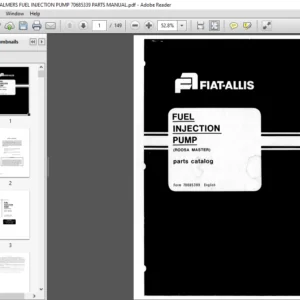 FIAT ALLIS CHALMERS FUEL INJECTION PUMP 70685339 PARTS MANUAL  - PDF DOWNLOAD