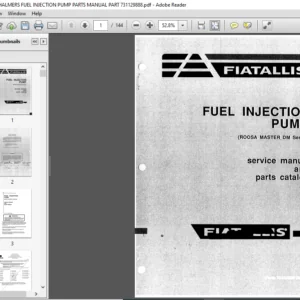 FIAT ALLIS CHALMERS FUEL INJECTION PUMP PARTS MANUAL PART 731129888 - PDF  DOWNLOAD