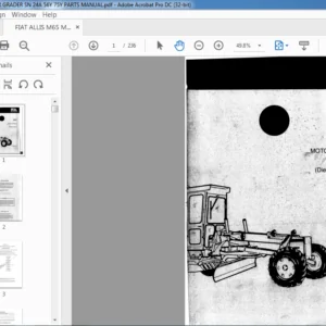 FIAT ALLIS M65 MOTOR GRADER SN 24A 56Y 75Y PARTS MANUAL - PDF DOWNLOAD