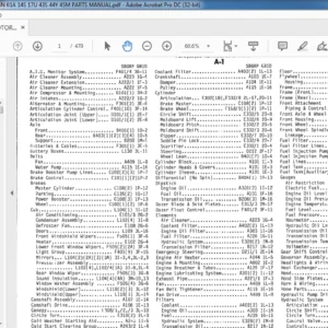 FIAT ALLIS MOTOR GRADER FG75 FG85 FG95 SN 61A 14S 17U 43S 44Y 45M PARTS MANUAL - PDF DOWNLOAD