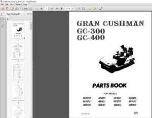 Gran Cushman GC-300 GC-400 Parts Book Manual - PDF DOWNLOAD
