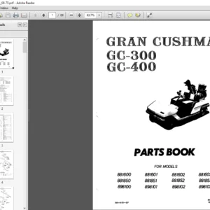 Gran Cushman GC-300 GC-400 Parts Book Manual - PDF DOWNLOAD