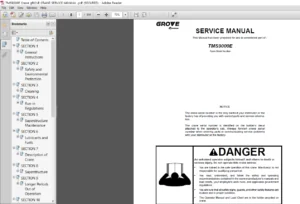 Grove Manitowoc TMS9000E Crane Service Manual - PDF DOWNLOAD
