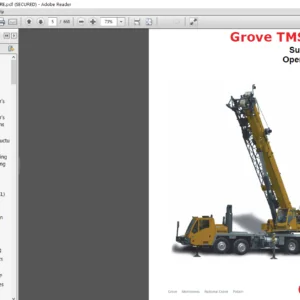 Grove Manitowoc TMS9000E13 Superstructure Operator Manual & Supplement Manual - PDF DOWNLOAD