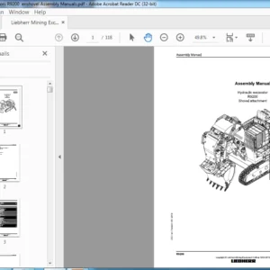 Liebherr Mining Excavators R9200 en shovel Assembly Manuals - PDF DOWNLOAD