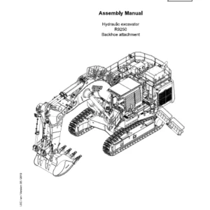 Liebherr Mining Excavators R9250 en backoe Assembly Manuals - PDF DOWNLOAD