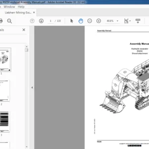 Liebherr Mining Excavators R9250 en shovel Assembly Manuals - PDF DOWNLOAD