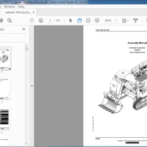 Liebherr Mining Excavators R9350 en shovel Assembly Manuals - PDF DOWNLOAD