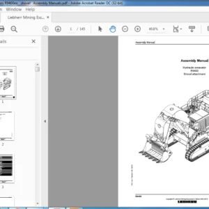 Liebherr Mining Excavators R9400 en shovel Assembly Manuals - PDF DOWNLOAD