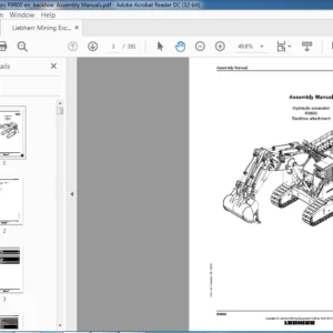 Liebherr Mining Excavators R9800 en backhoe Assembly Manuals - PDF DOWNLOAD