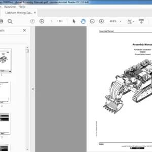 Liebherr Mining Excavators R9800en shovel Assembly Manuals - PDF DOWNLOAD