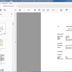 Liebherr Mining Truck T264 53300022-00026 Service Manual - PDF DOWNLOAD