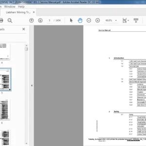 Liebherr Mining Truck T264 53300047 Service Manual - PDF DOWNLOAD