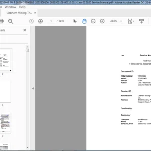 Liebherr Mining Truck T264 53300102,53300106,53300108-00110 Service Manual - PDF DOWNLOAD