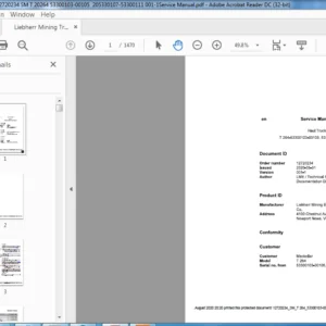 Liebherr Mining Truck T264 53300103-00105,5330107-53300111 Service Manual - PDF DOWNLOAD