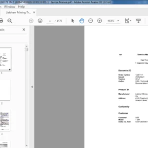 Liebherr Mining Truck T264 5330128-5330133 Service Manual - PDF DOWNLOAD