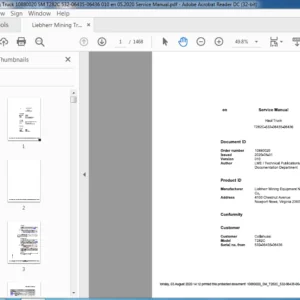 Liebherr Mining Truck T282C 10880020 EN Service Manual - PDF DOWNLOAD