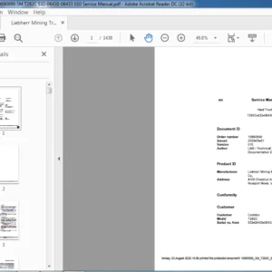 Liebherr Mining Truck T282C 10880890 EN Service Manual - pdf download