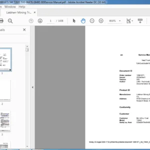 Liebherr Mining Truck T282C 10881671 EN Service manual - pdf download