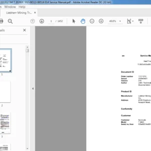 Liebherr Mining Truck T282C 11111312 EN Service Manual - PDF DOWNLOAD