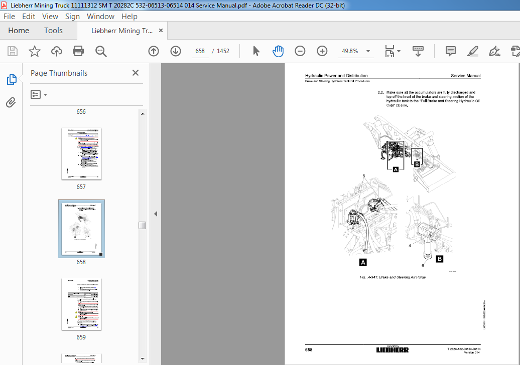 Liebherr Mining Truck T282C 11111312 EN Service Manual - PDF DOWNLOAD ...