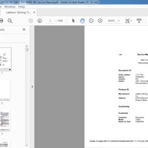 Liebherr Mining Truck T282C 11111733 EN Service Manual - pdf download
