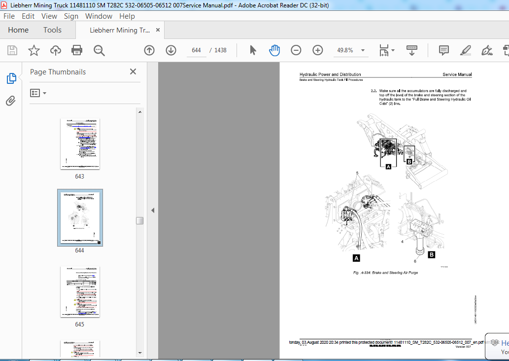 Liebherr Mining Truck T282C 11481110 EN Service Manual - pdf download ...