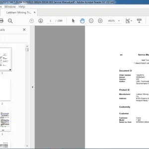 Liebherr Mining Truck T284 53700021,00024-00034 Service Manual - PDF DOWNLOAD