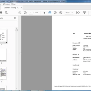 Liebherr Mining Truck T284 53700056-00057 Service Manual - PDF DOWNLOAD