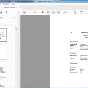 Liebherr Mining Trucks 12247899 T284 Kestrel 537 Operator Manual - PDF DOWNLOAD